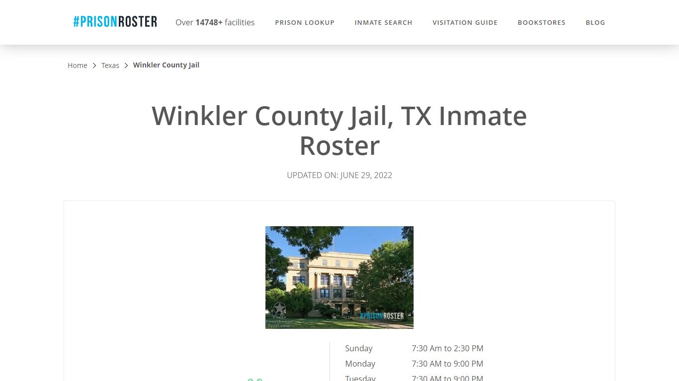 Winkler County Jail, TX Inmate Roster